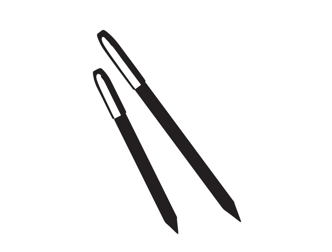 Eyeliner in silhouette on white background vector