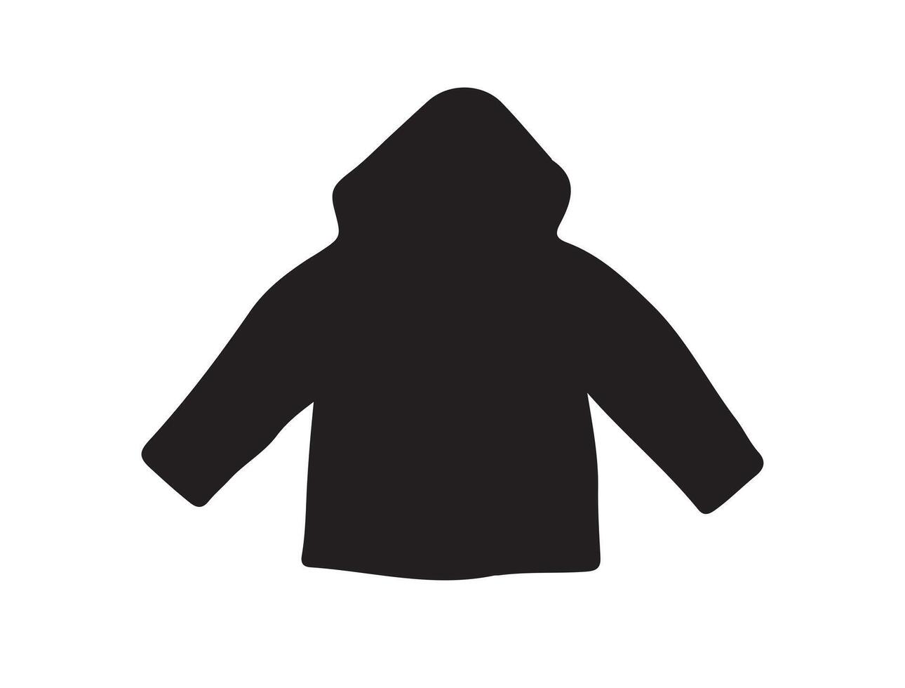 Baby jacket in silhouette on white background vector