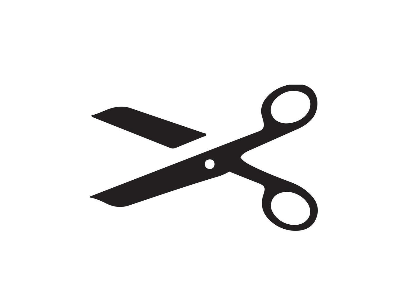 scissors in silhouette on white background vector