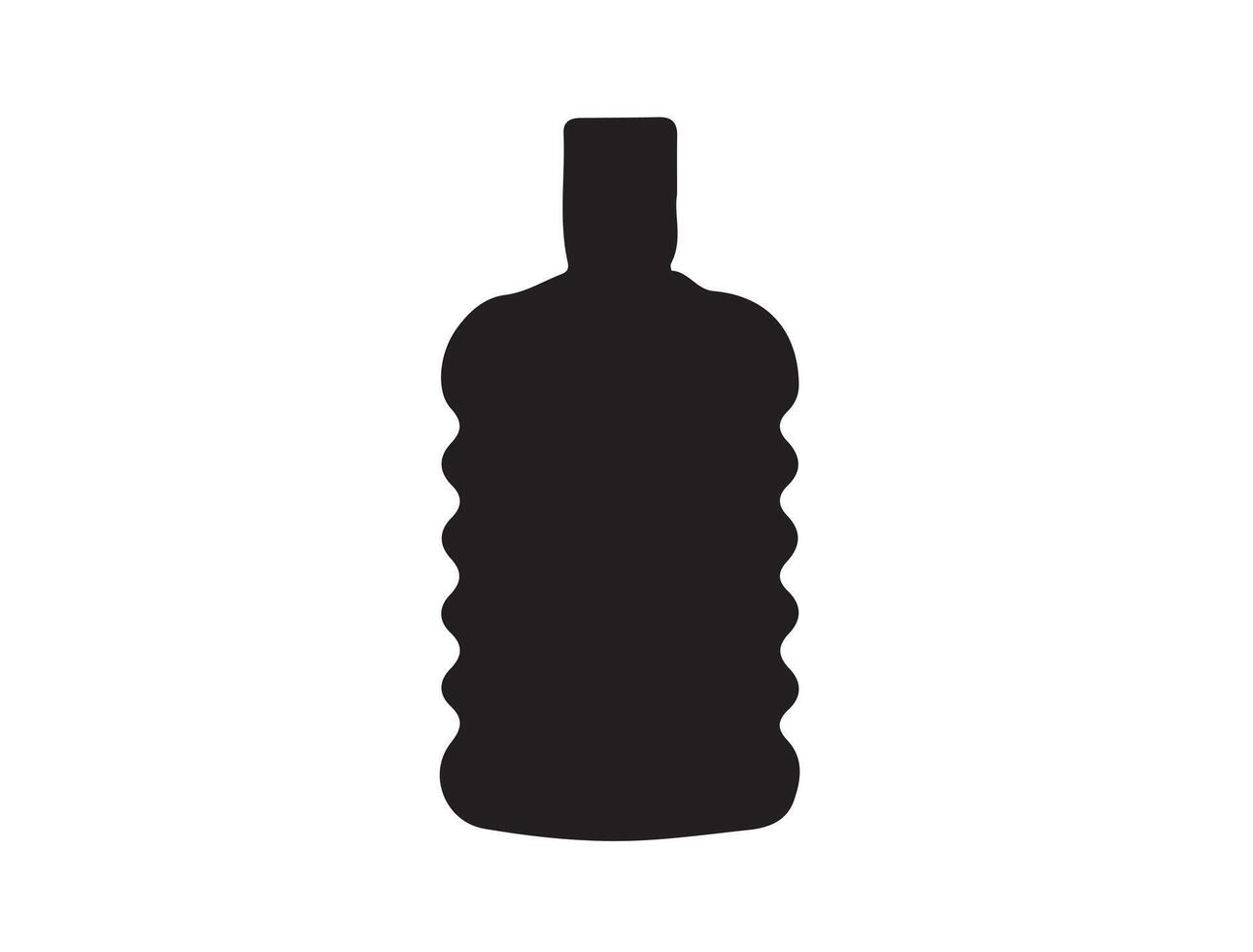 Baby Shampoo bottle in silhouette on white background vector