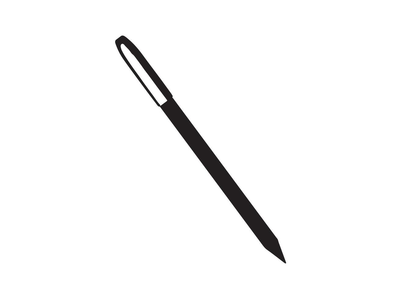Black Eyeliner in silhouette on white vector