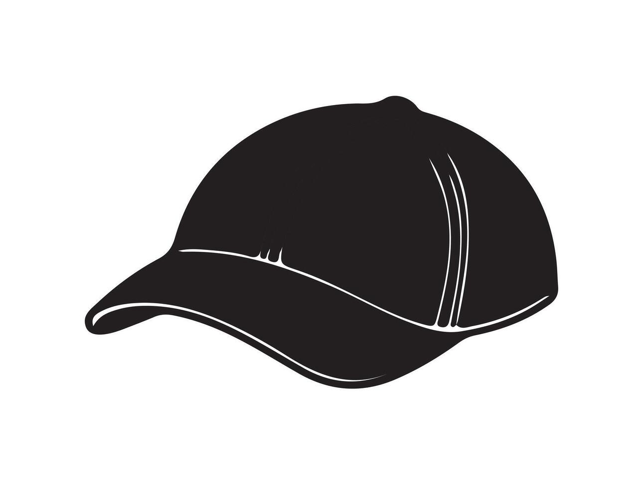 Baby cap silhouette on white background vector