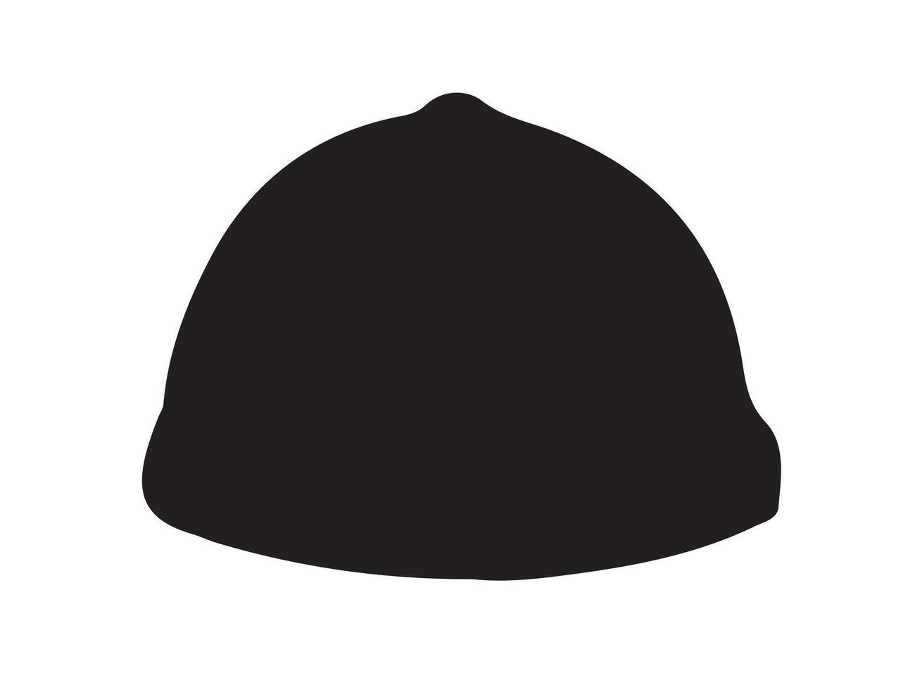 Baby hat in silhouette on white background vector