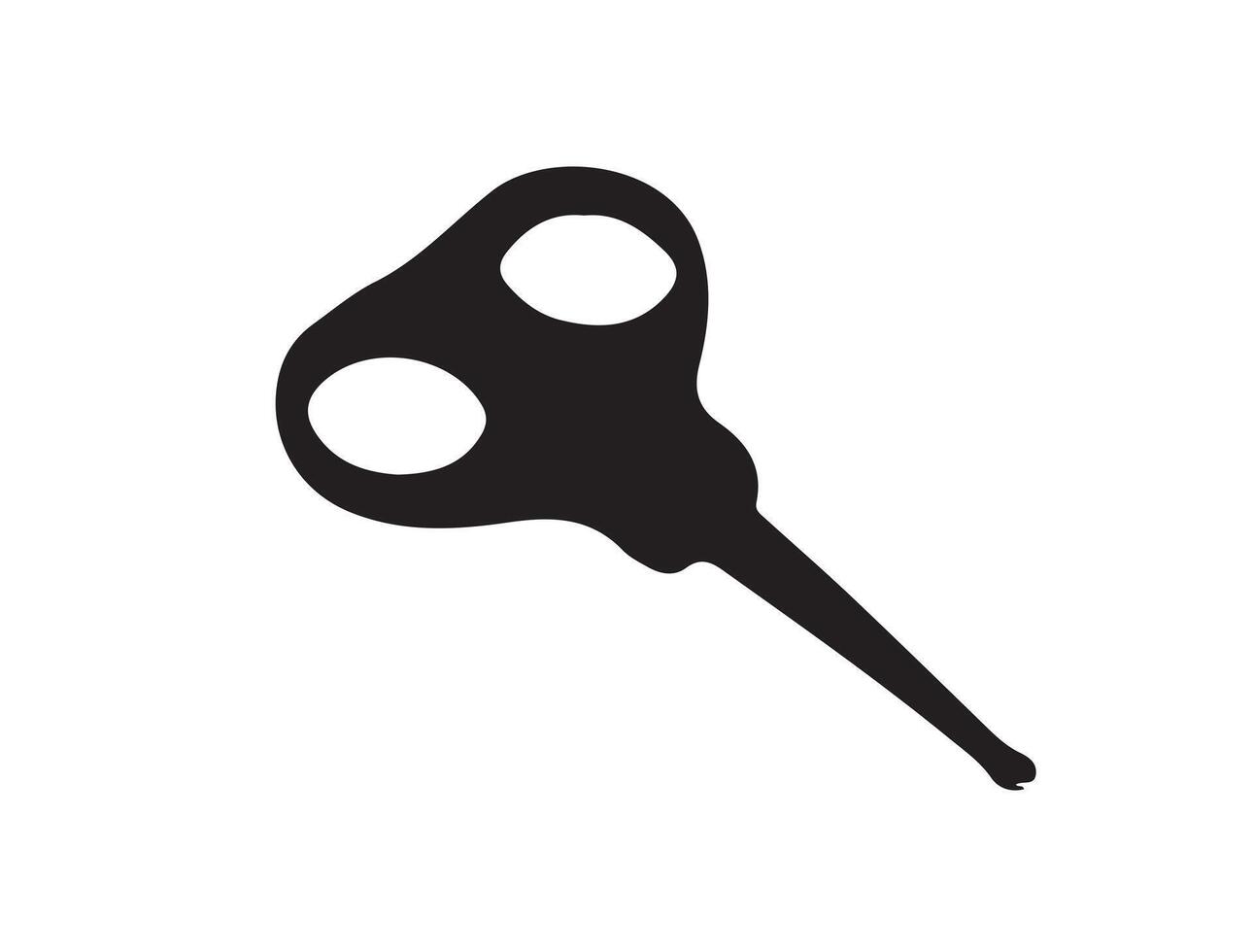 Baby nail scissors in silhouette on white background vector