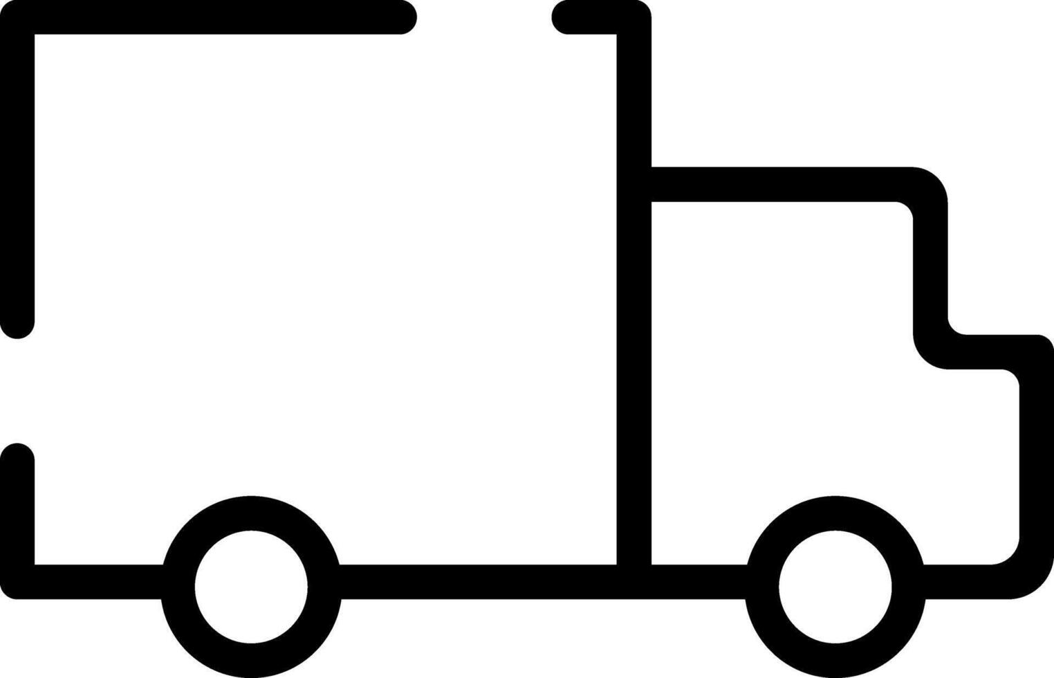 Minimalistic Modern Rounded Outline Van Icon vector