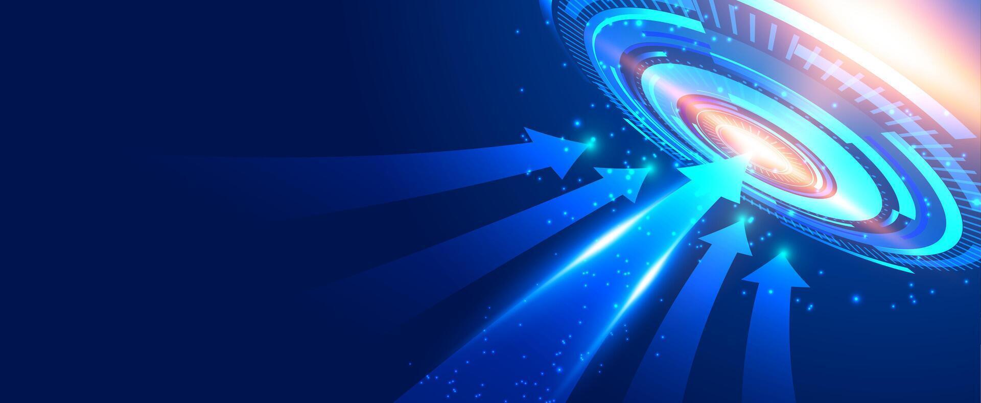 Arrows and light effects illustration vector