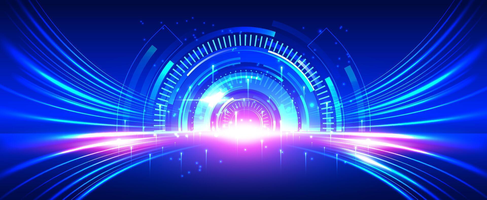 Futuristic blue digital background vector