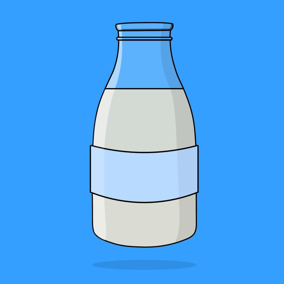 A bottle of milk is healthy and refreshing vector