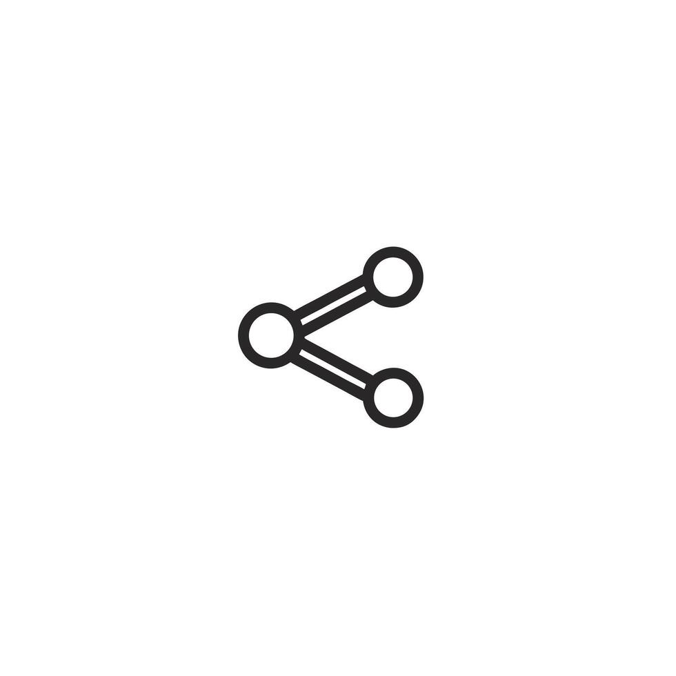 Share icon symbol in a circle isolated on white background vector