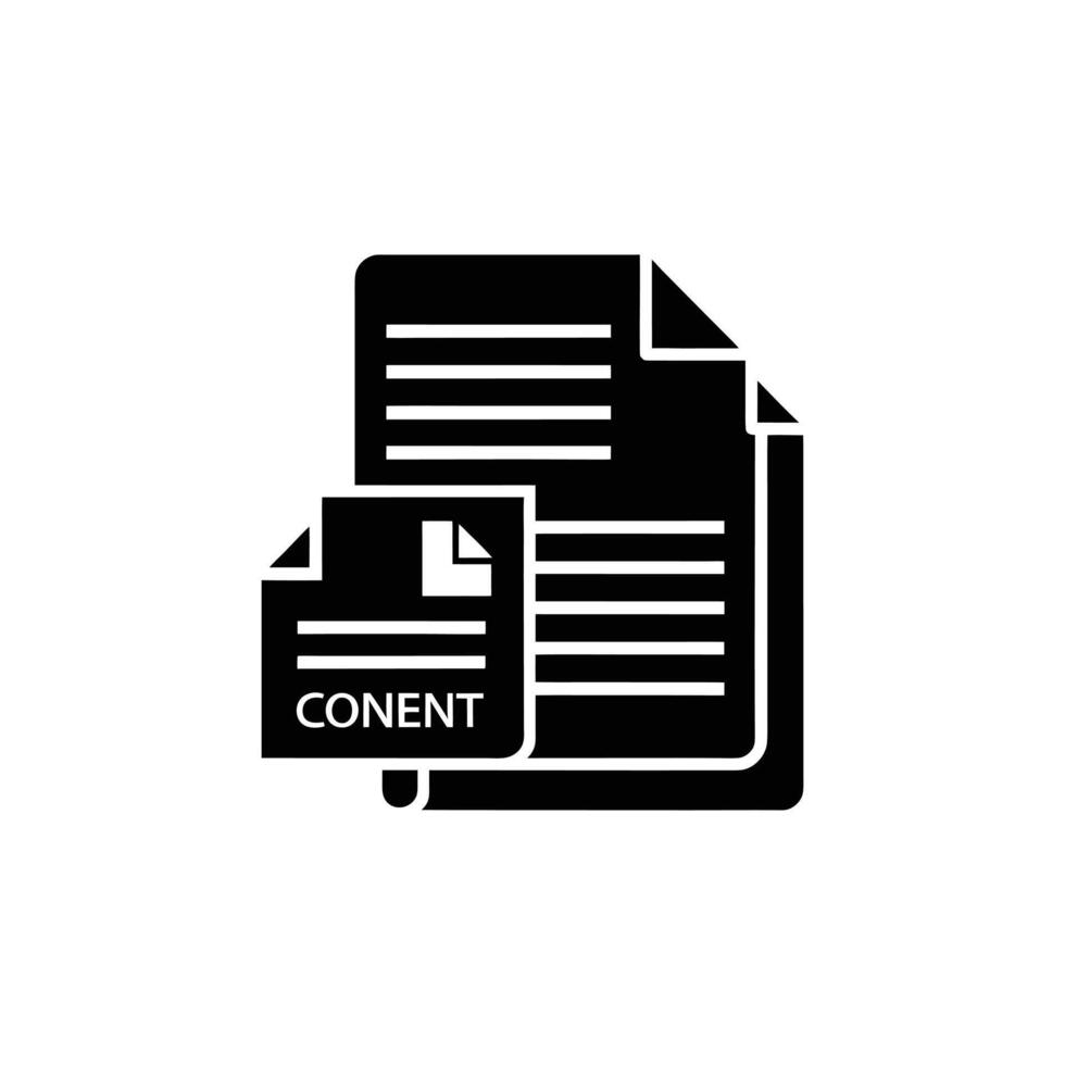 Document with consent text icon isolated on white background vector