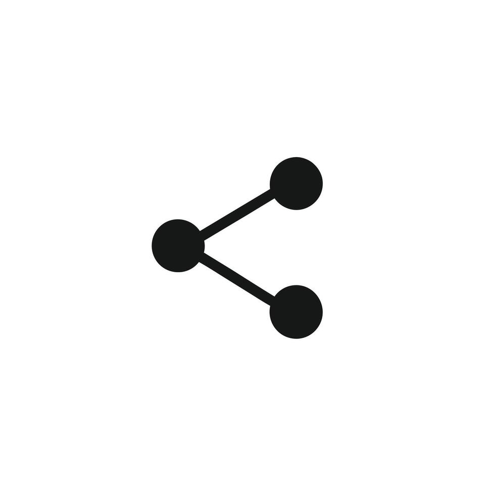 Black share icon isolated on white background vector