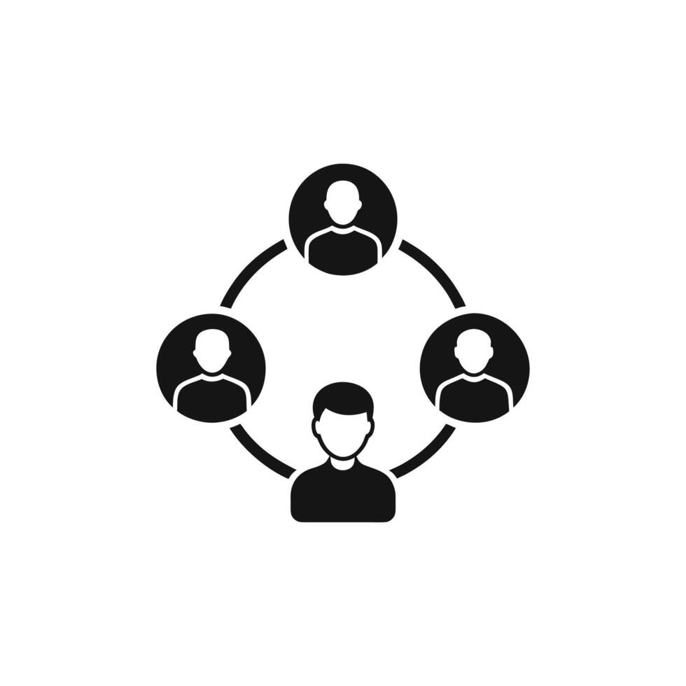 Targeted audience group icon isolated on white background vector