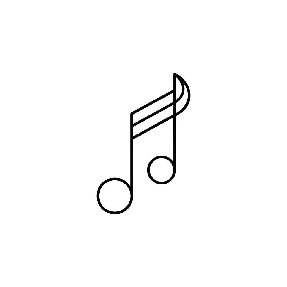 Musical note with circles isolated on white background vector