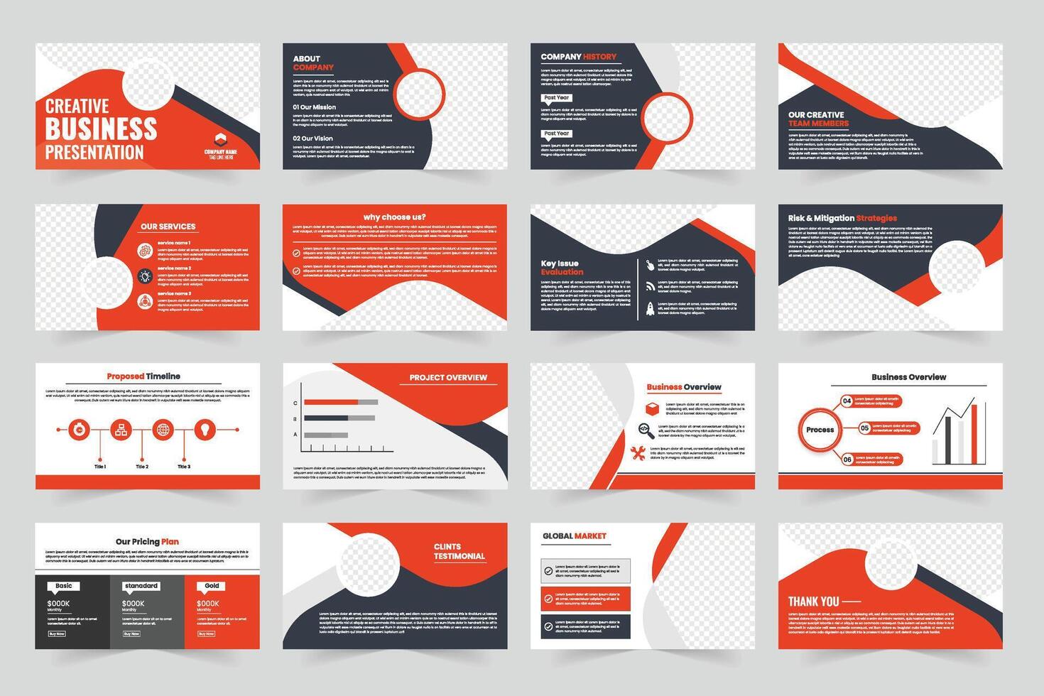 Creative business presentation template vector