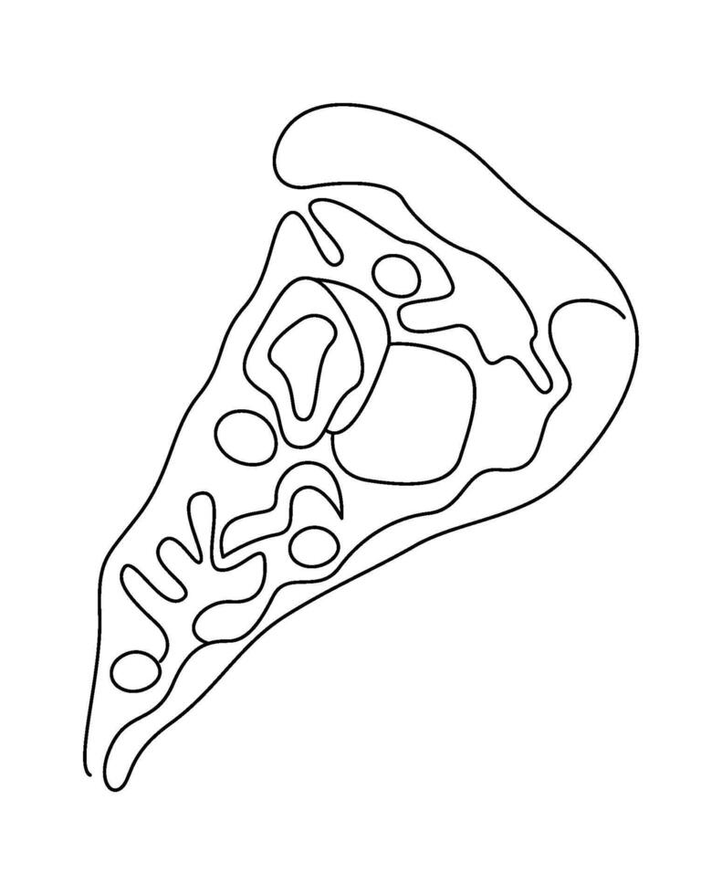 Slice of pizza Fast food illustration Illustration vector