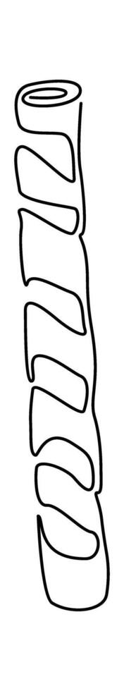 Bread stick Line art dessert vector