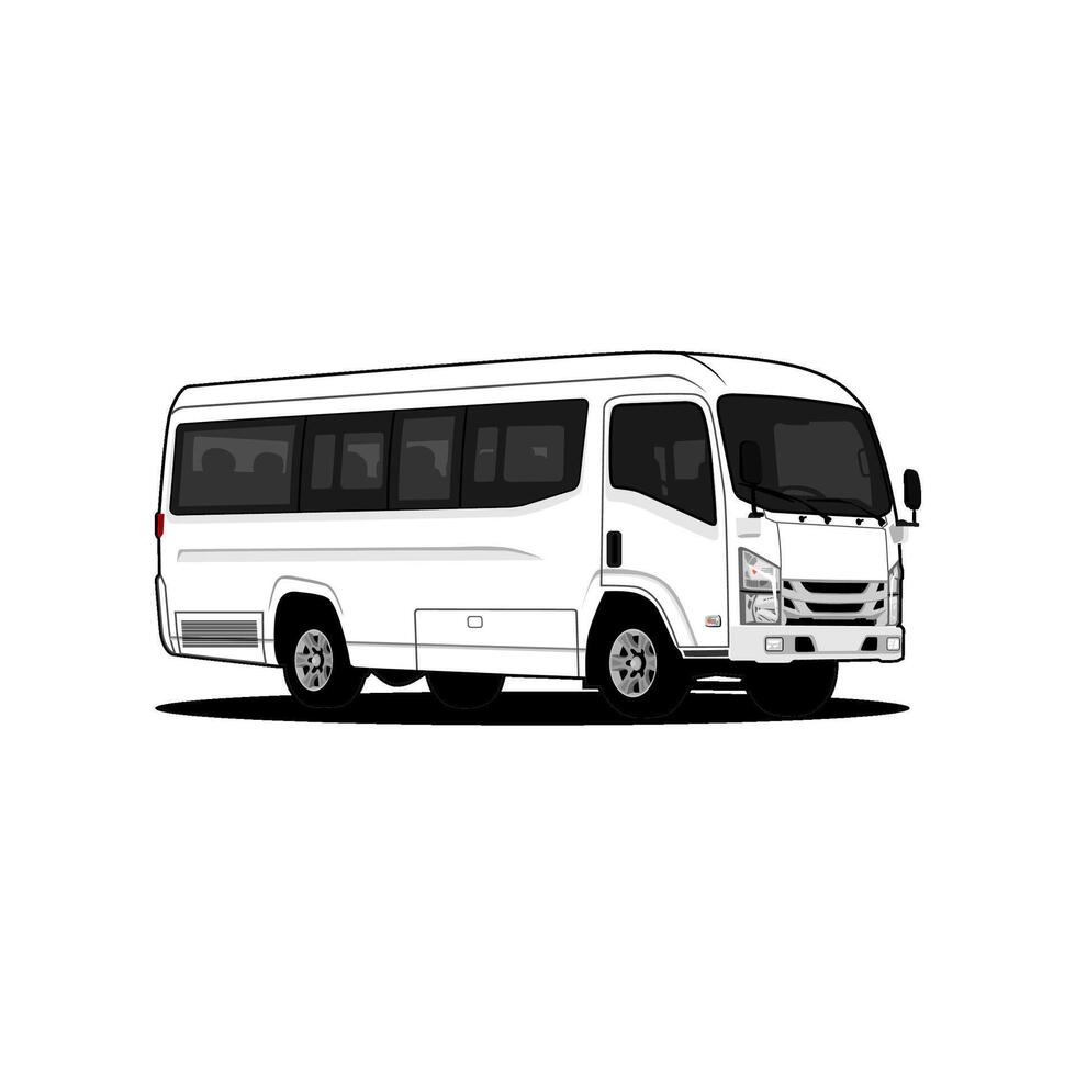 minibus van vehicle show in view illustration vector