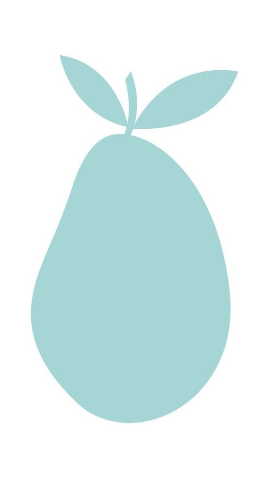 Shape of pear fruit vector