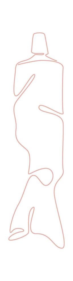 Face cream drawing in line art Illustration vector