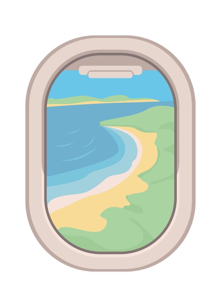 Landscape from airplane window vector