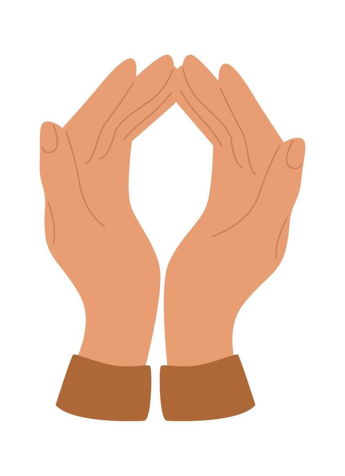 Hands showing shapes vector