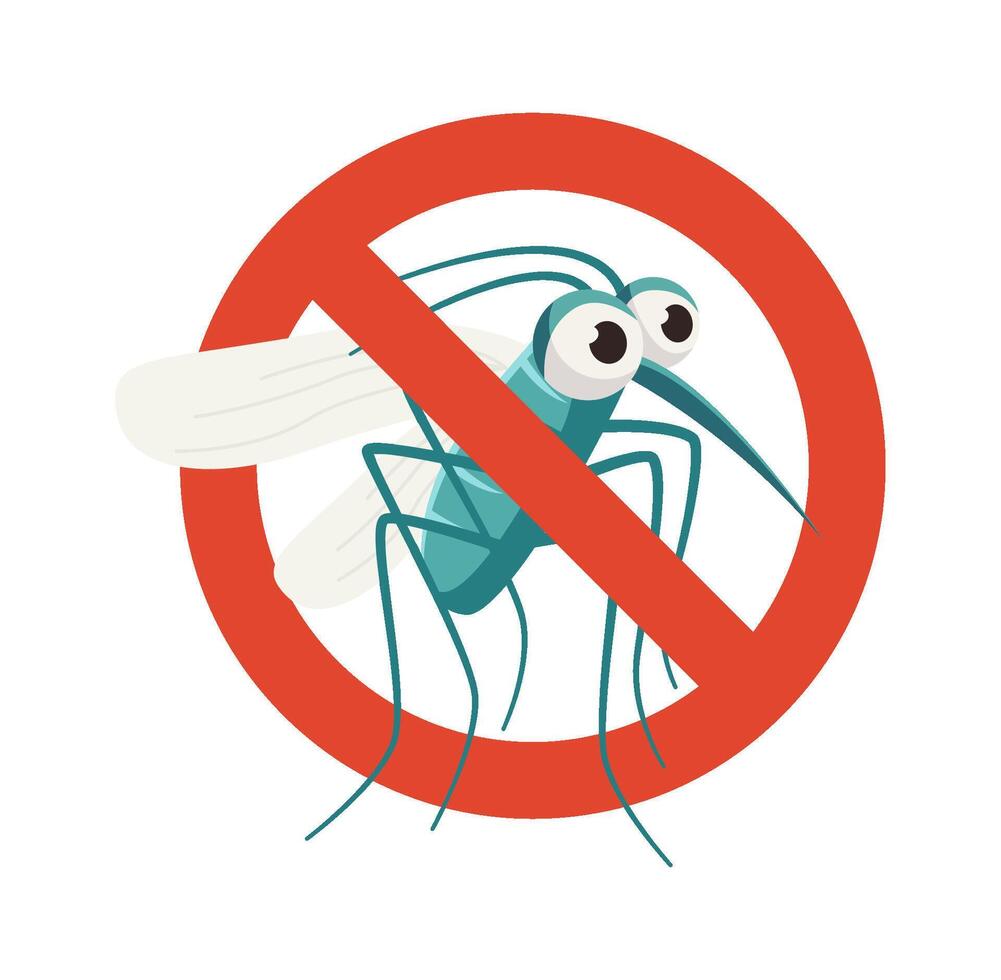 Neutralize mosquito insect sign vector