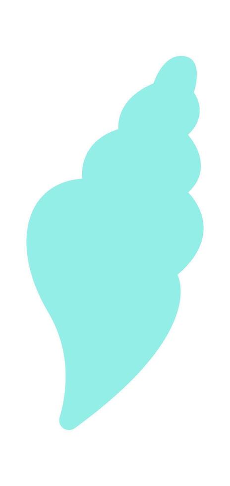 Silhouette of seashell Flat Illustration vector