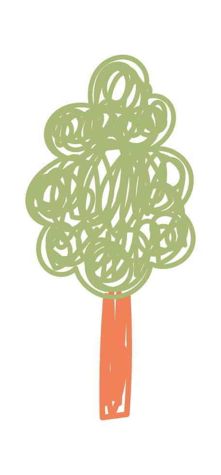 Children drawing tree by pencil vector