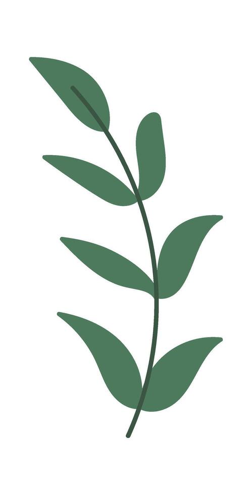 Brunch with leaves Flat Illustration Icon vector