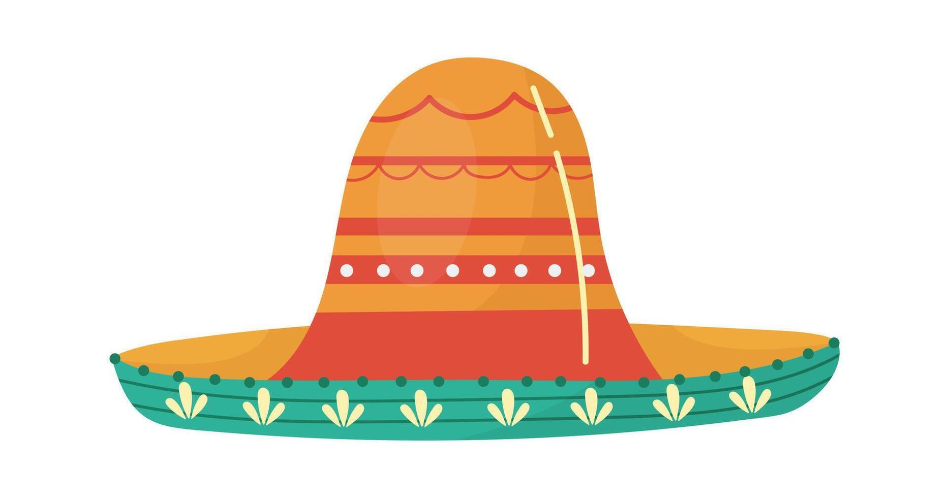 Mexican sombrero traditional hat Illustration vector