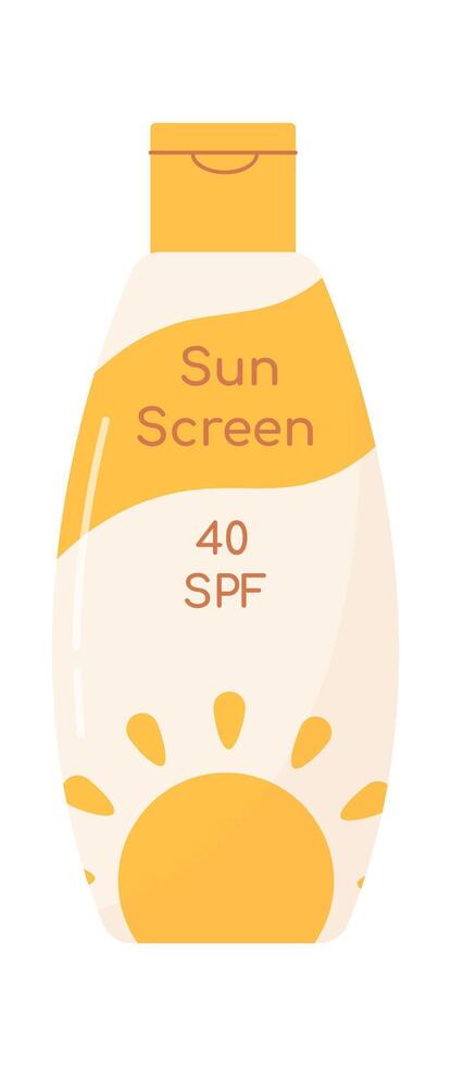 Sunscreen protection lotion Illustration vector