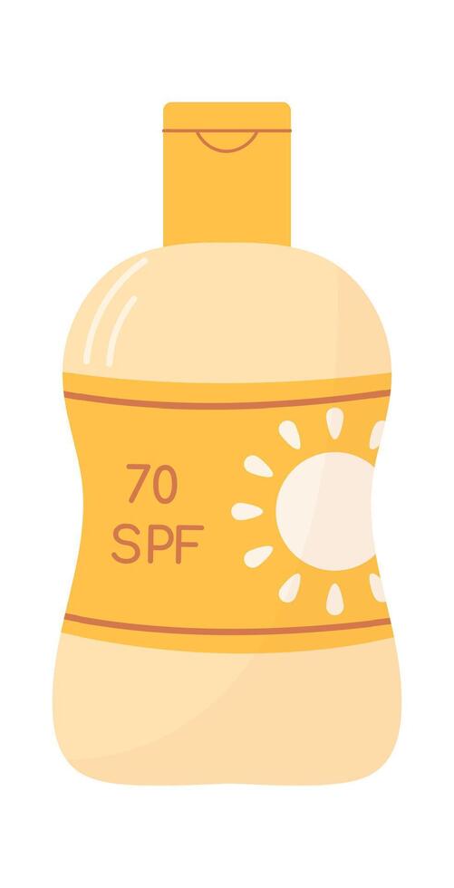 Sunscreen protection lotion Flat Illustration Icon vector