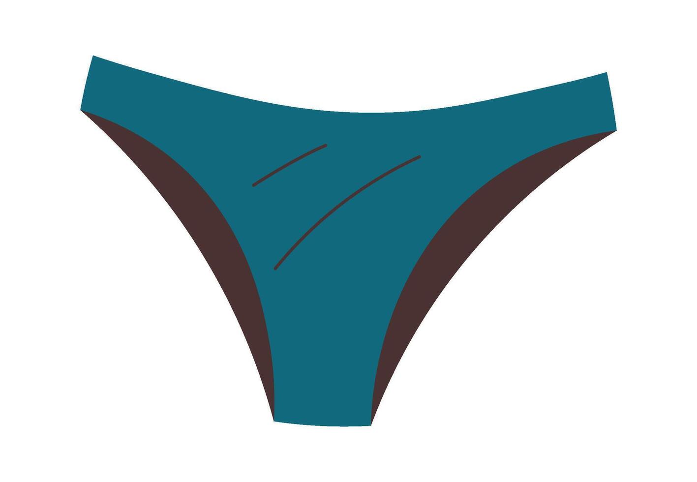 Swimwear Panties Underwear for swimming Flat Illustration vector