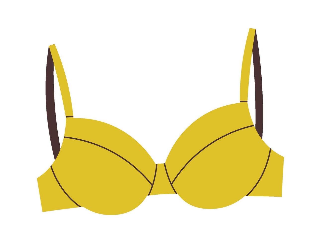 Woman bikini bra Swimwear Flat Illustration Icon vector