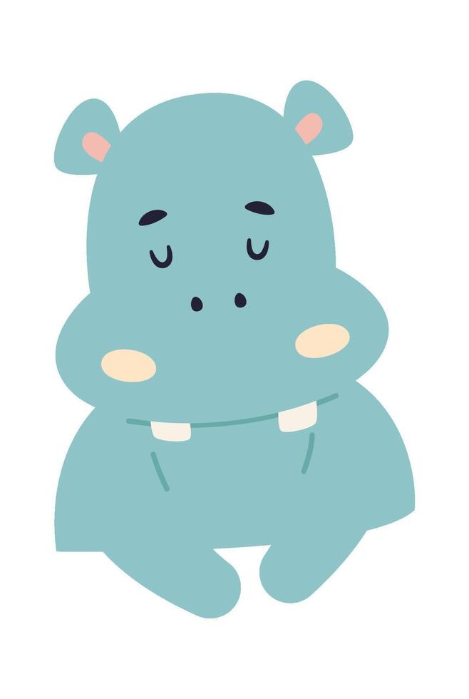 Hippo Animal Head vector