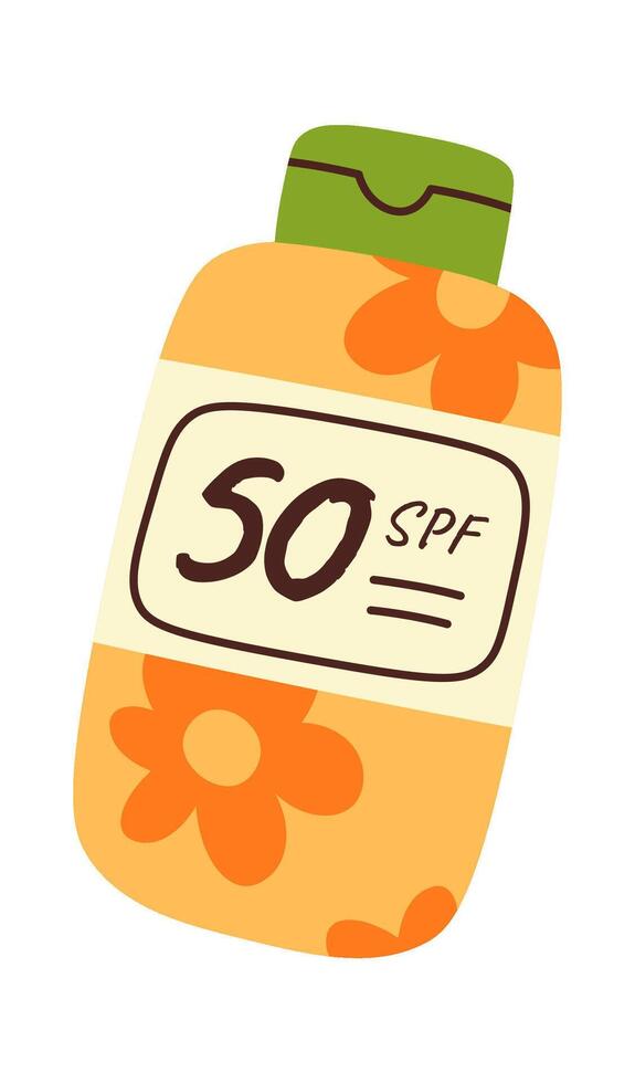 Sunscreen cream for skin Illustration vector