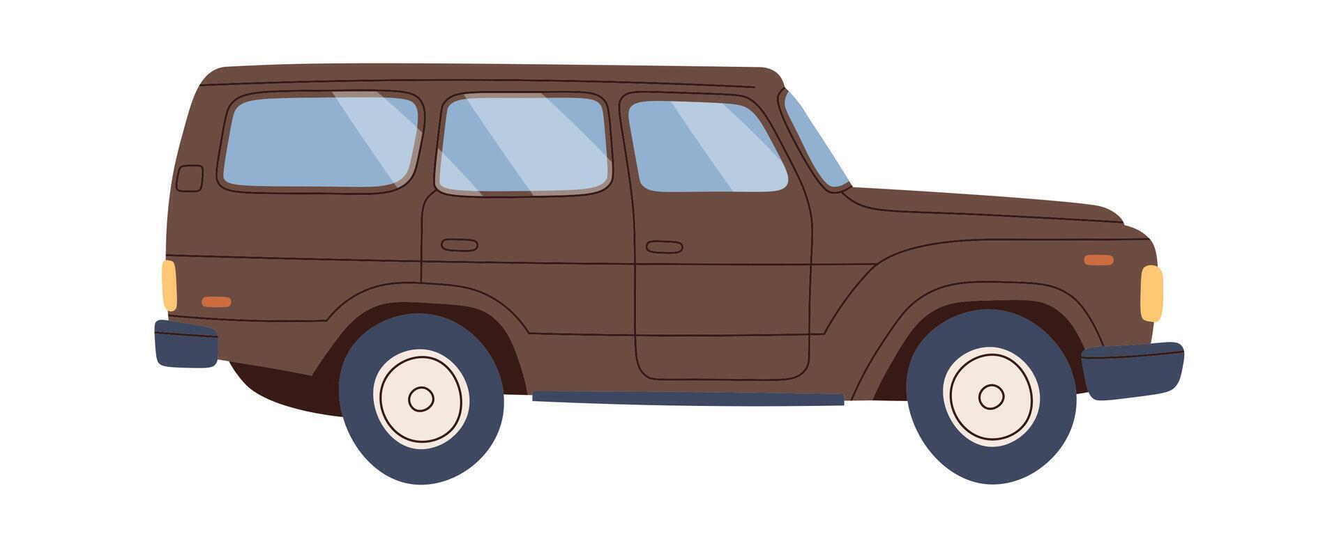 Travel car flat illustration Flat Illustration vector