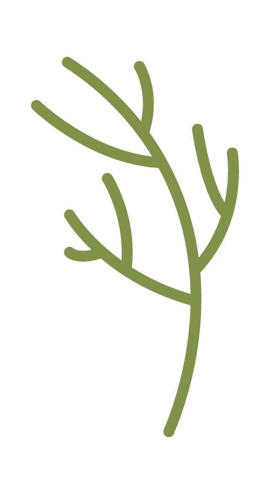 Flower Stem Illustration Flat Illustration vector