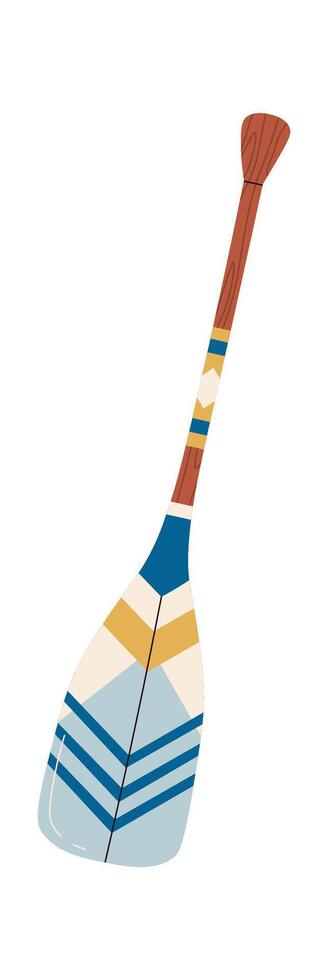 Wooden Oar For Boat Flat Illustration Icon vector