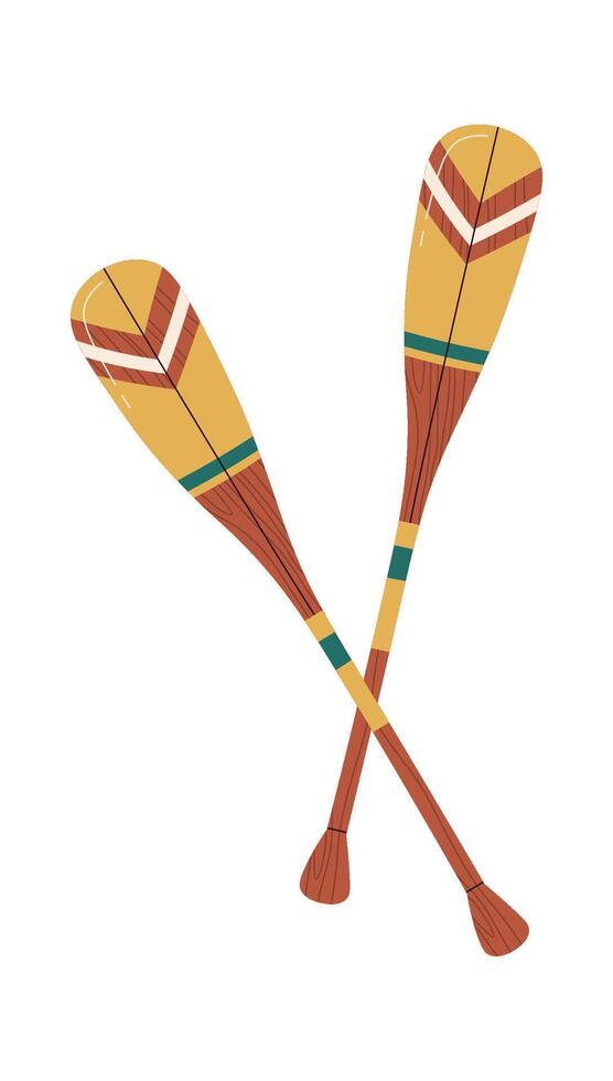 Crossed Oars For Boat vector