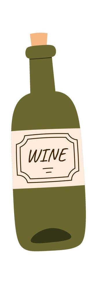Glass Bottle Of Wine vector
