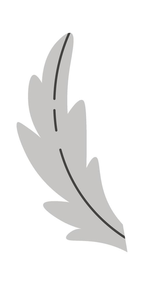 Poppy flower leaf Flat Illustration vector