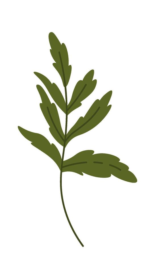 Wildflowers Leaves On Brunch vector
