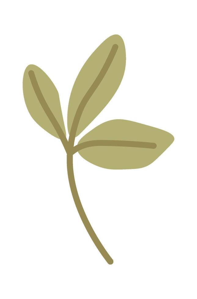 Wildflowers Leaves Icon Illustration vector