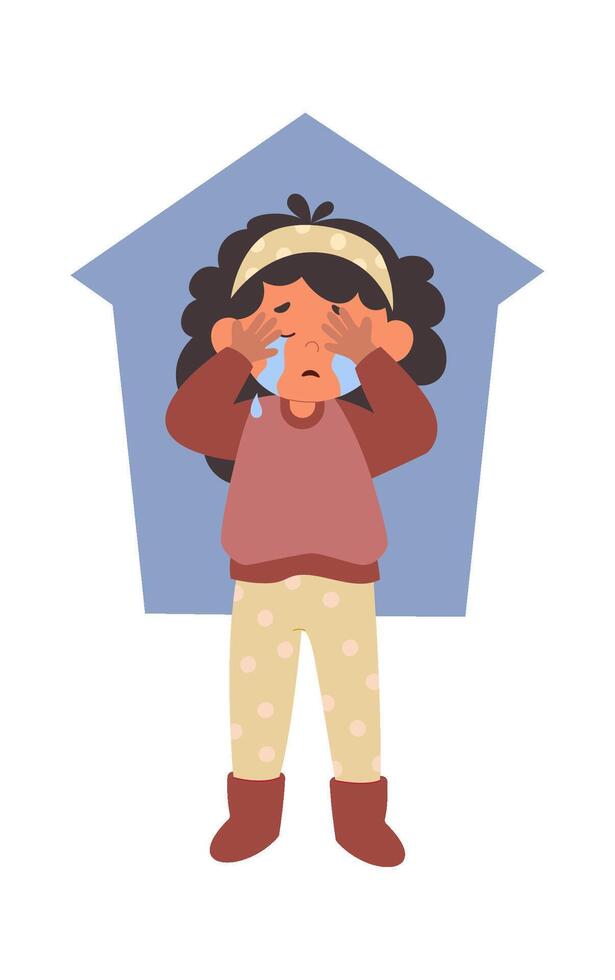 Crying Girl Problems vector