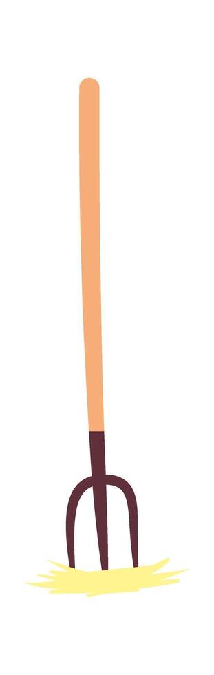 Pitchfork farming equipment vector