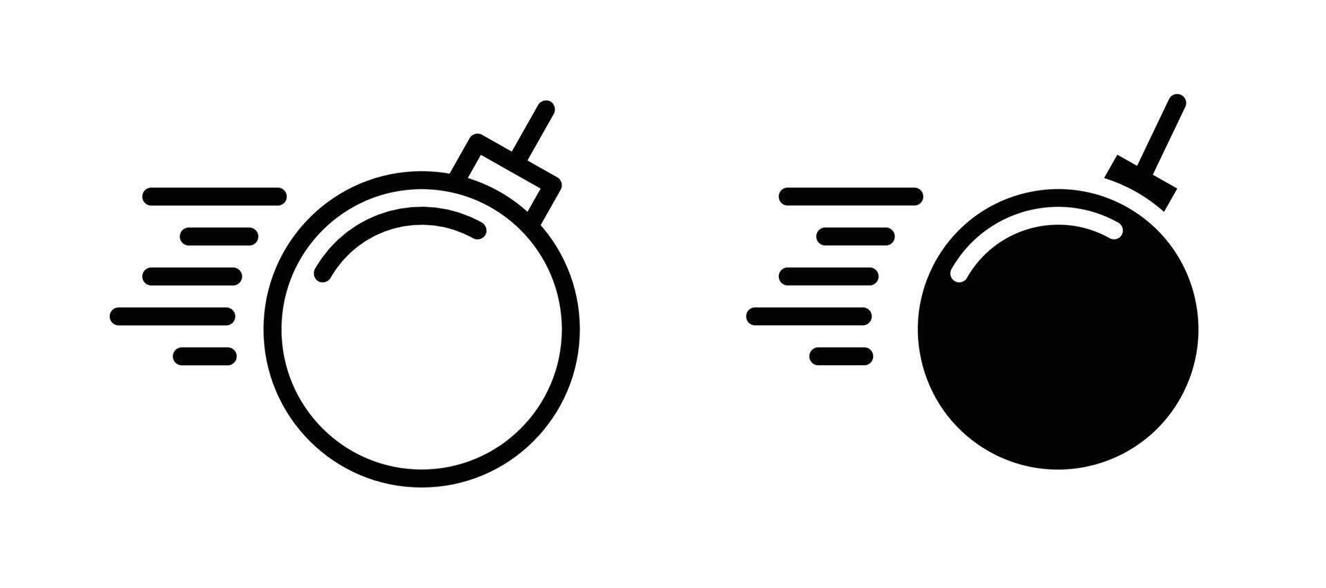 Demolition ball icon collection line and flat style. modern concept, outline style, black color vector