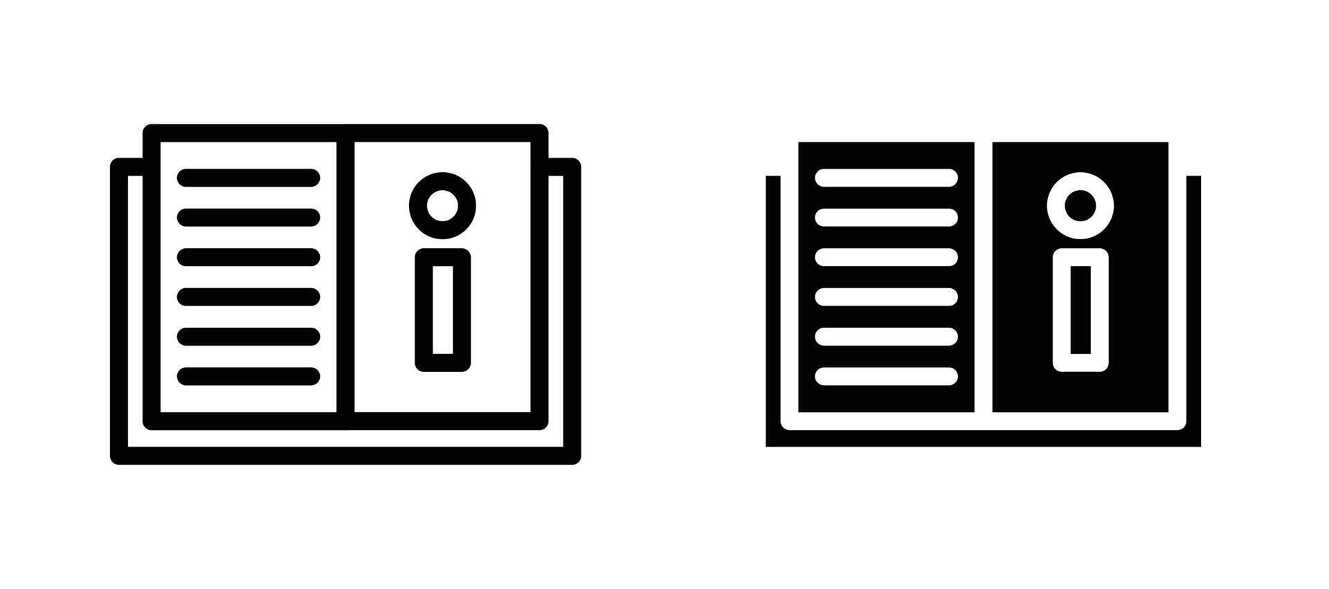 guide book icon collection line and flat style. modern concept, outline style, black color vector