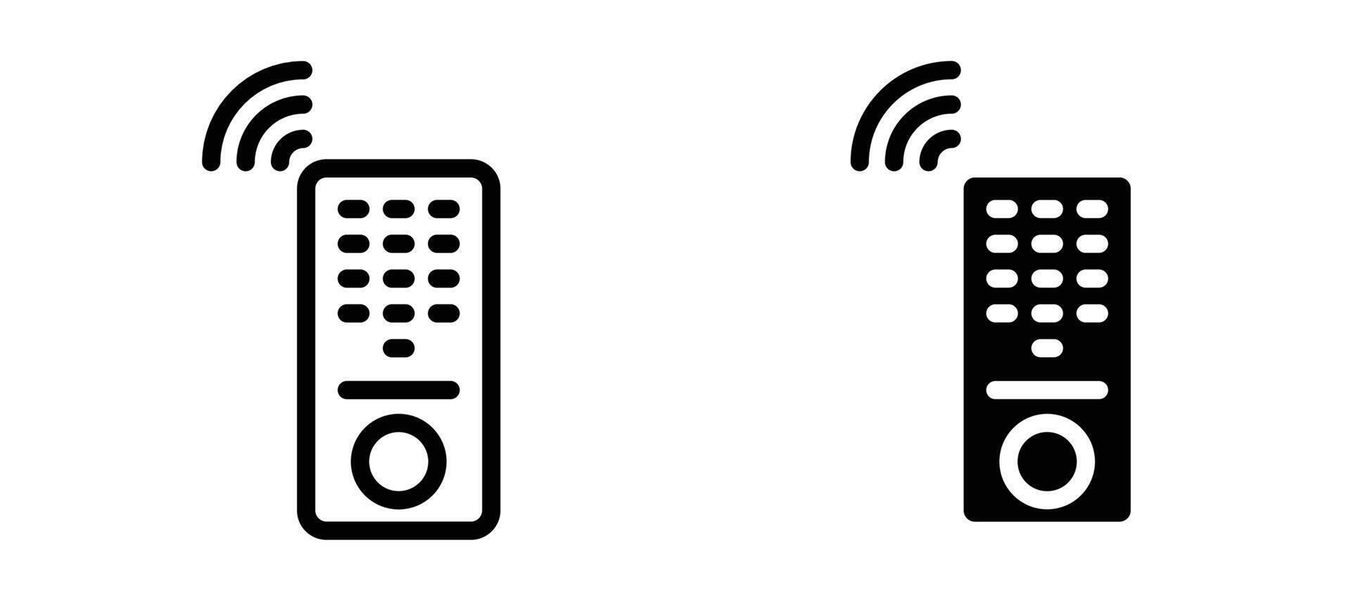 Remote icon collection line and flat style. modern concept, outline style, black color vector