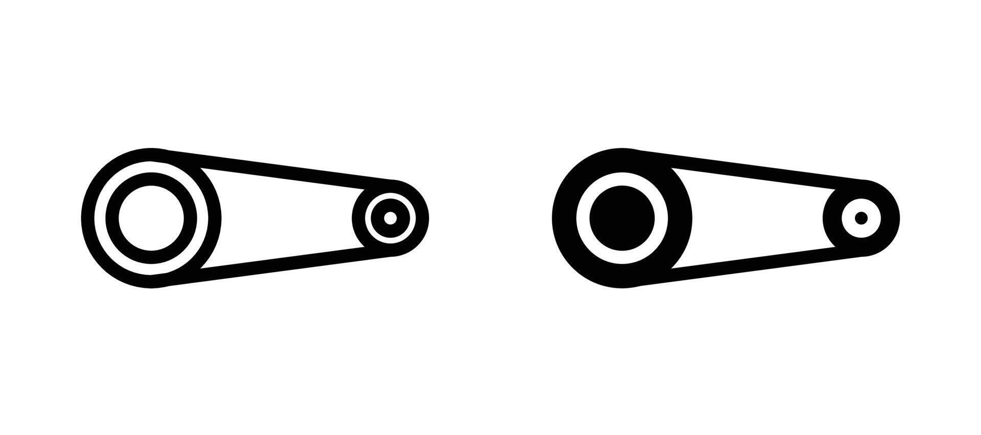 Timing belt icon collection line and flat style. modern concept, outline style, black color vector